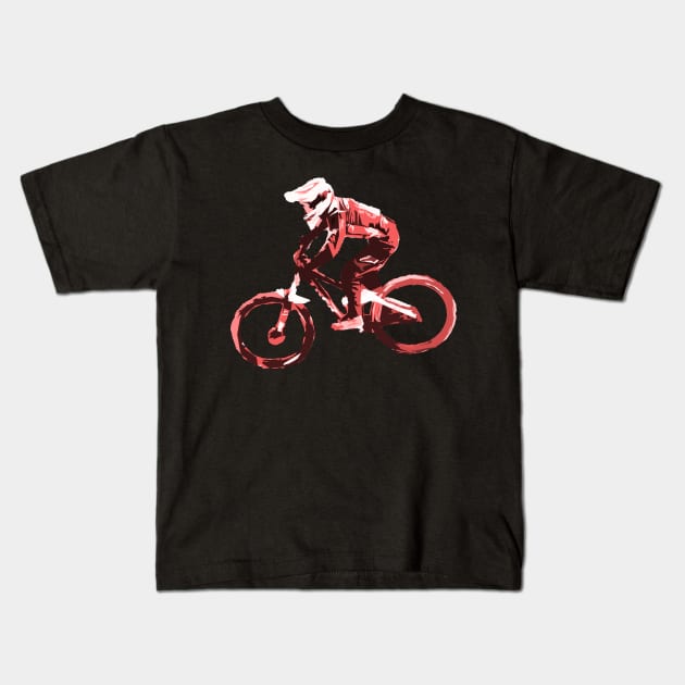 mtb Kids T-Shirt by rickylabellevie